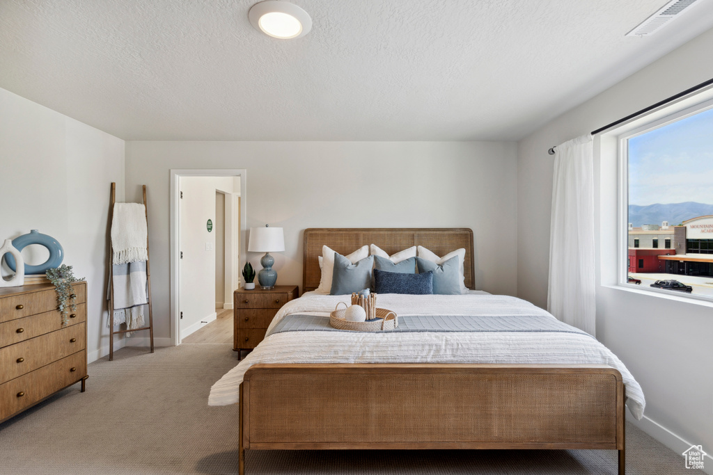 Bedroom with carpet and baseboards