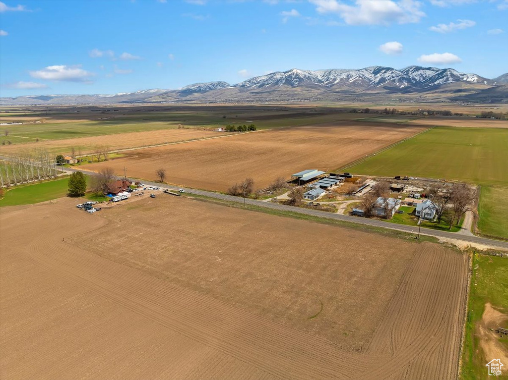 Bird\'s eye view with a rural view and a mountain view
