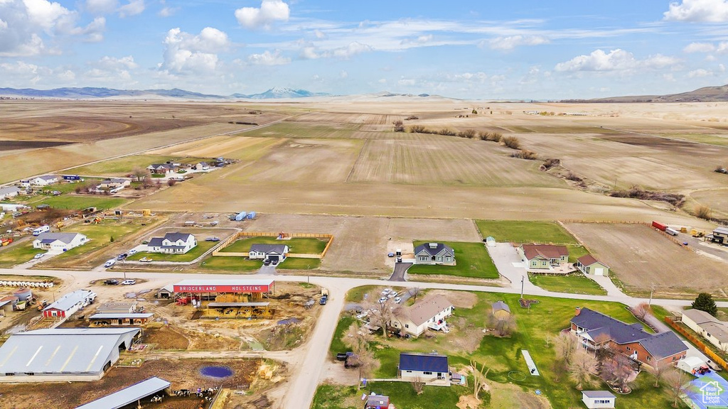Drone / aerial view with a rural view and a mountain view