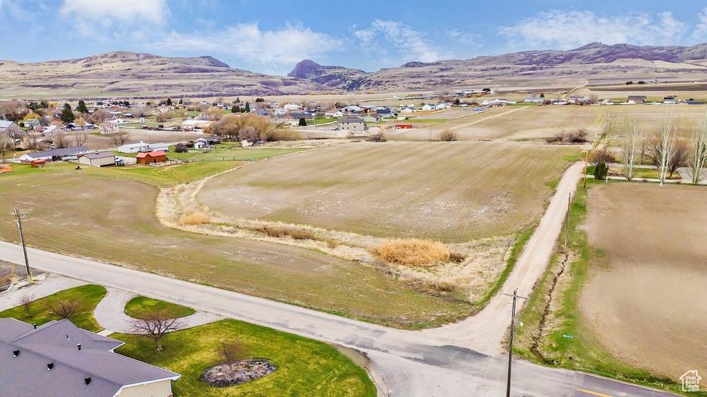 Aerial view with a mountain view and a residential view