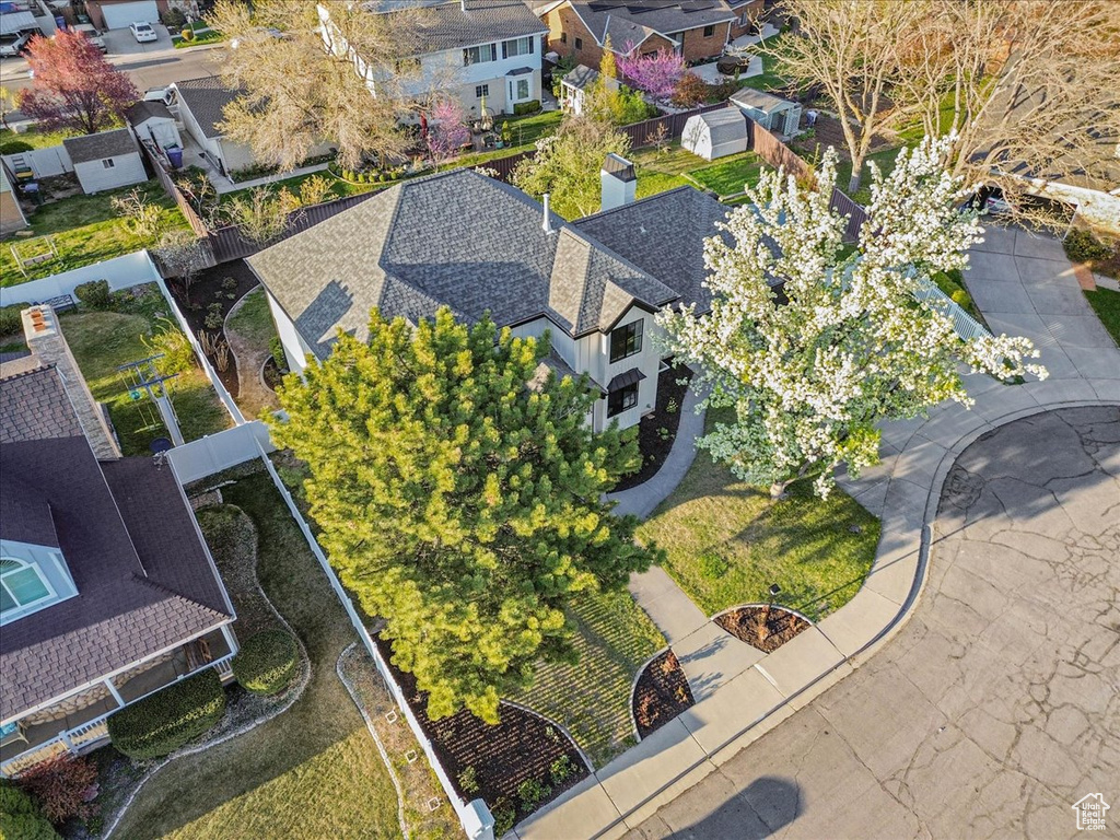 Drone / aerial view with a residential view