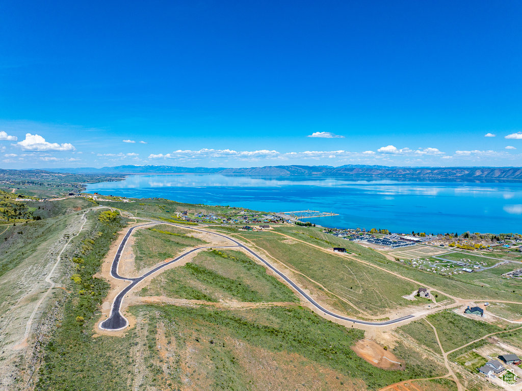 Drone / aerial view of a large body of water