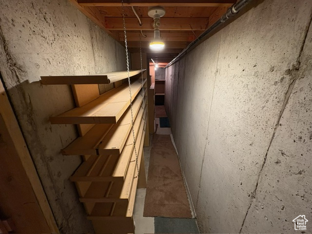View of unfinished below grade area
