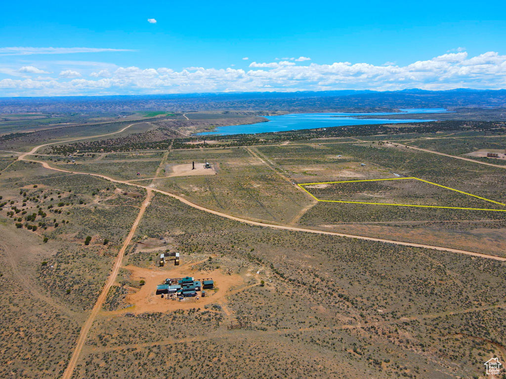 Overview of rural landscape featuring a large body of water