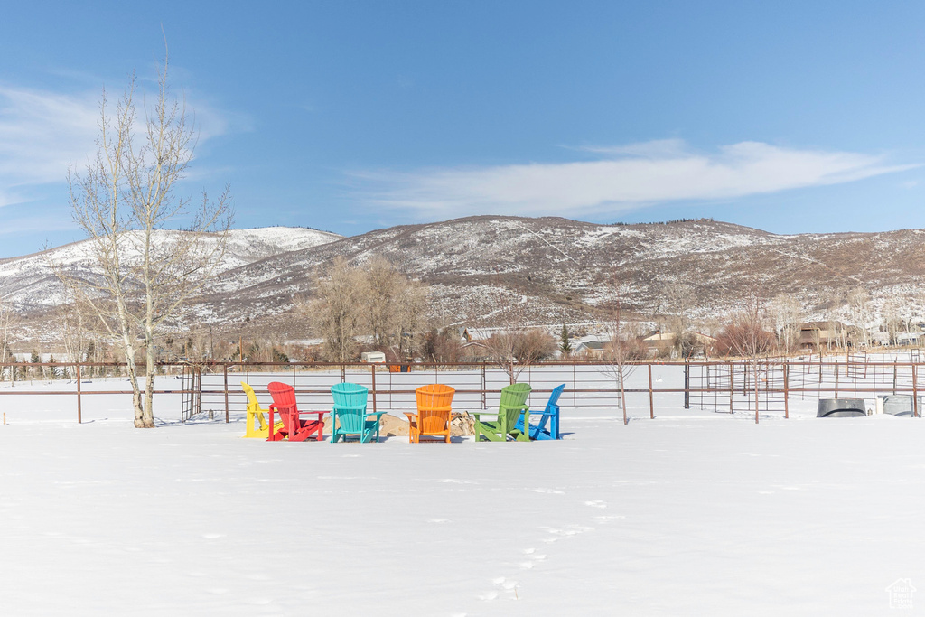 Surrounding community featuring a mountain view