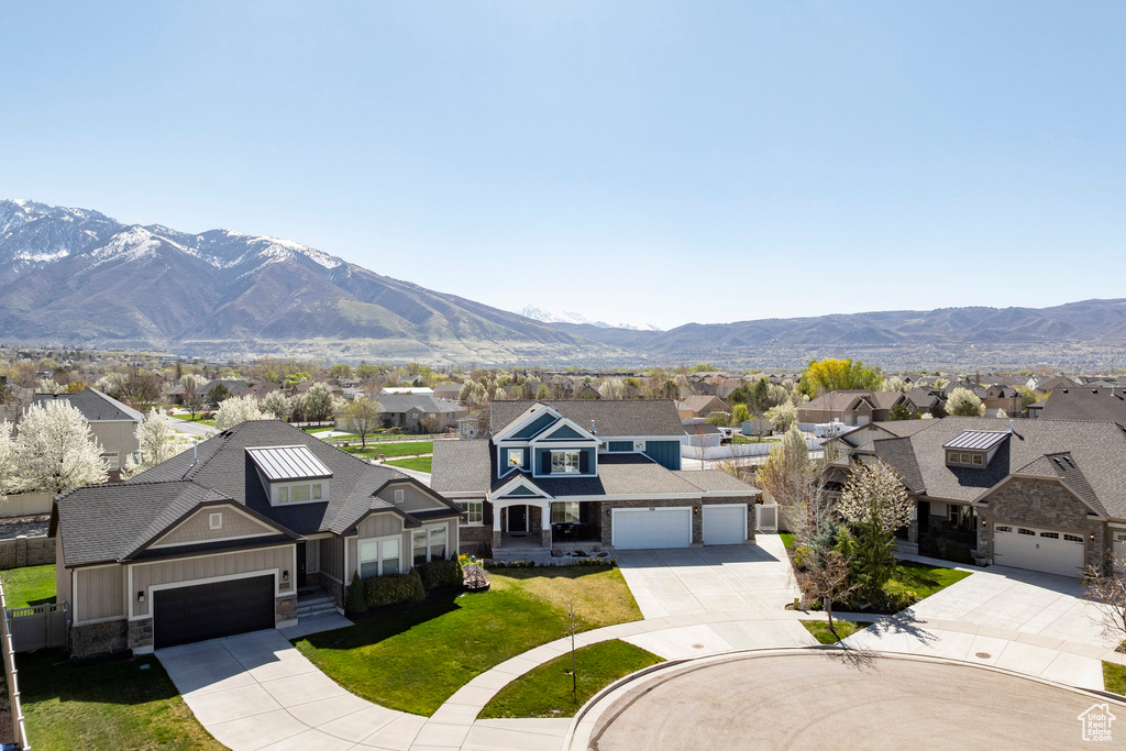 Mountain view with a residential view
