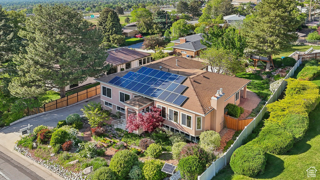 View from above of property