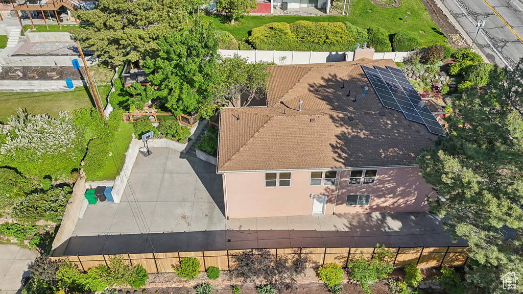 View from above of property