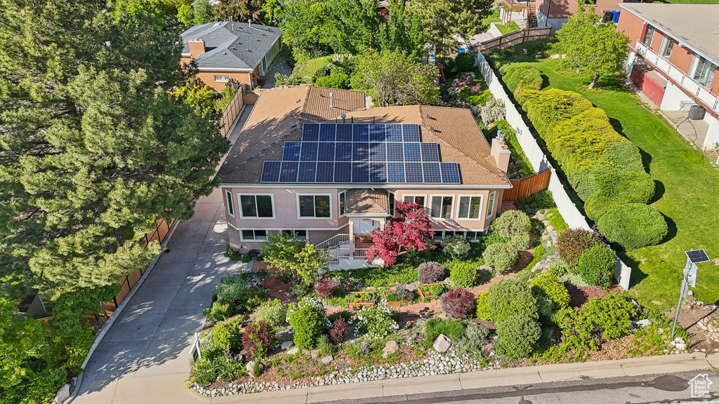 View from above of property