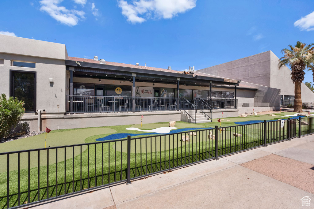 Exterior space featuring fence