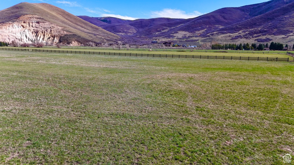 Mountain view with a rural view