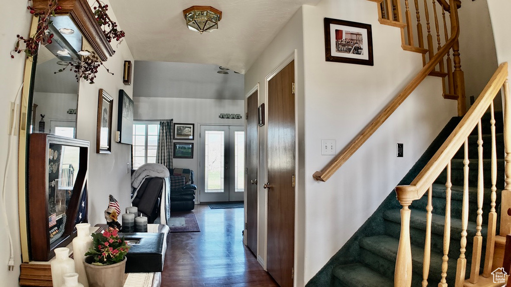 Interior space featuring wood finished floors