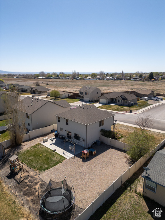 Aerial view featuring a residential view