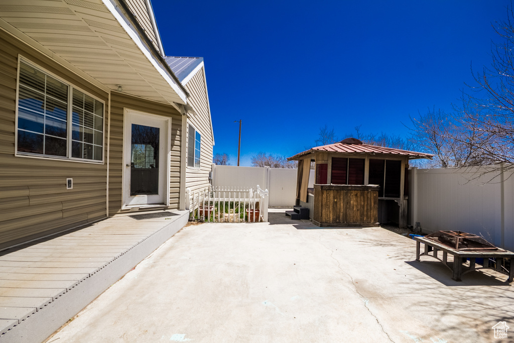 View of patio / terrace with a fenced backyard