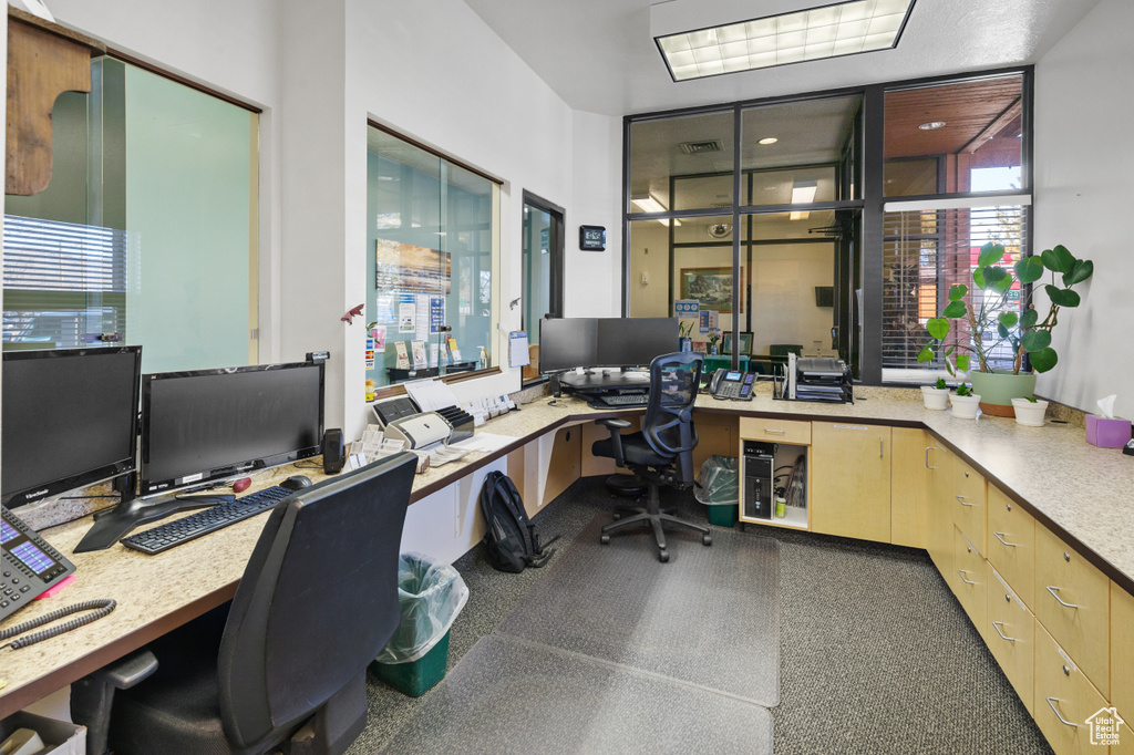 Office area with built in study area