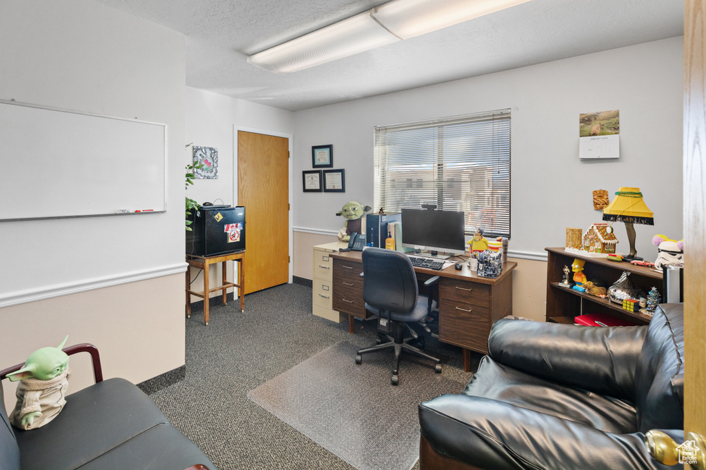 Office with carpet floors