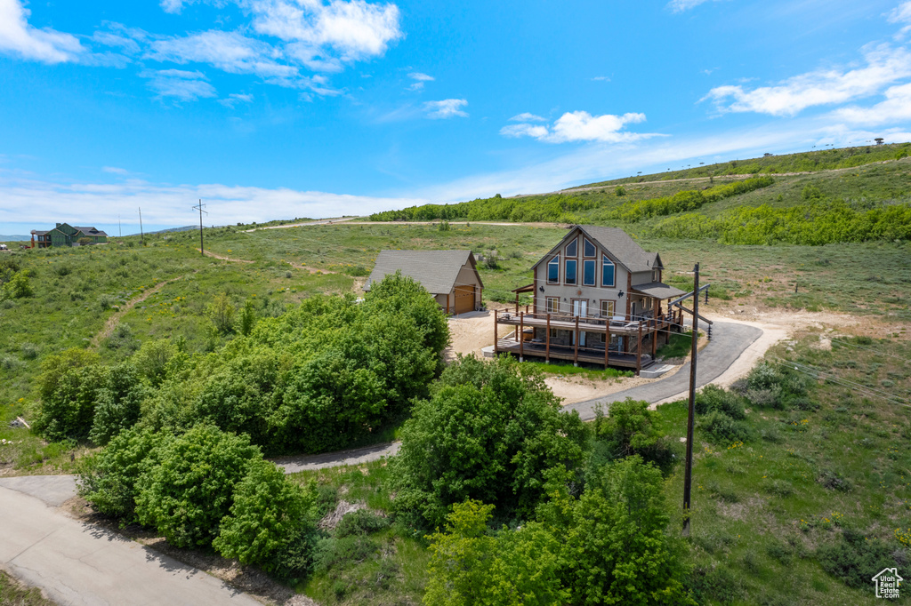 View from above of property