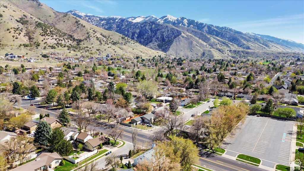 Bird\'s eye view featuring a mountain view and a residential view