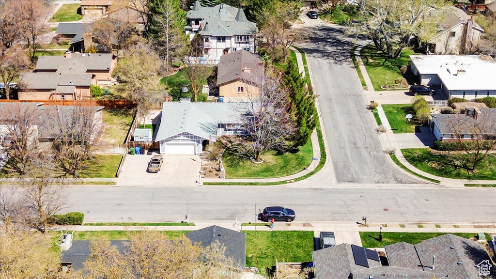 Aerial view featuring a residential view