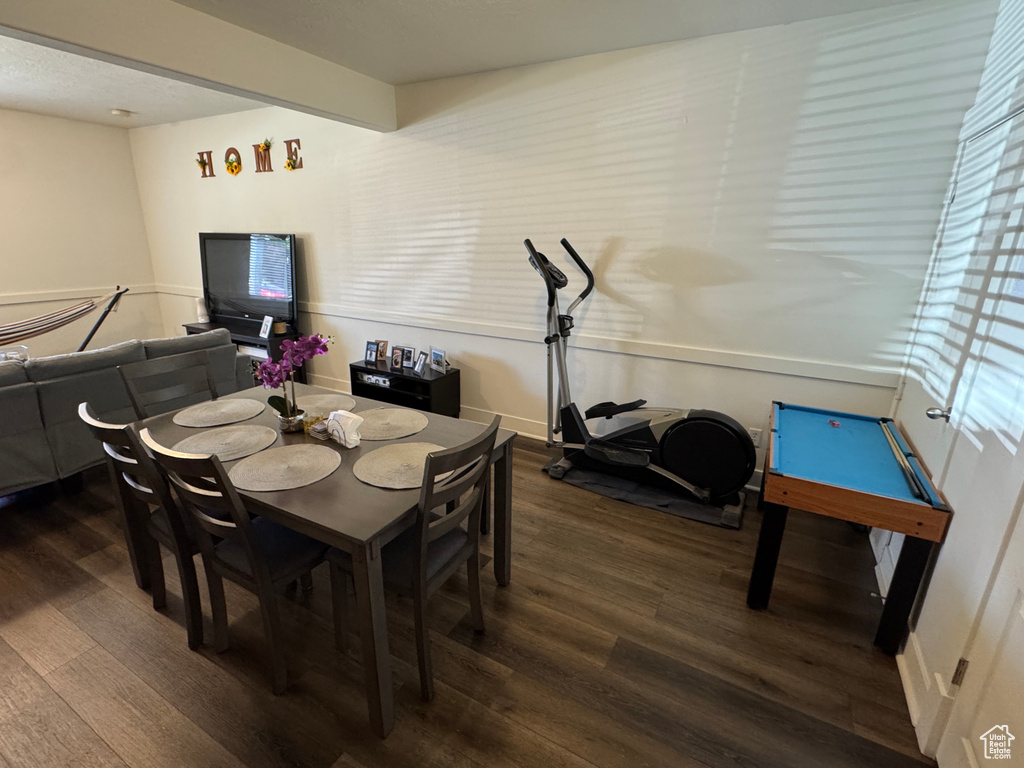 Dining room with wood finished floors