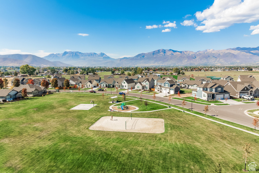 Exterior space with a mountain view and a residential view