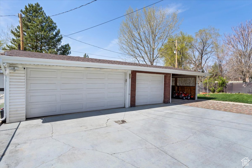 Garage with a detached garage