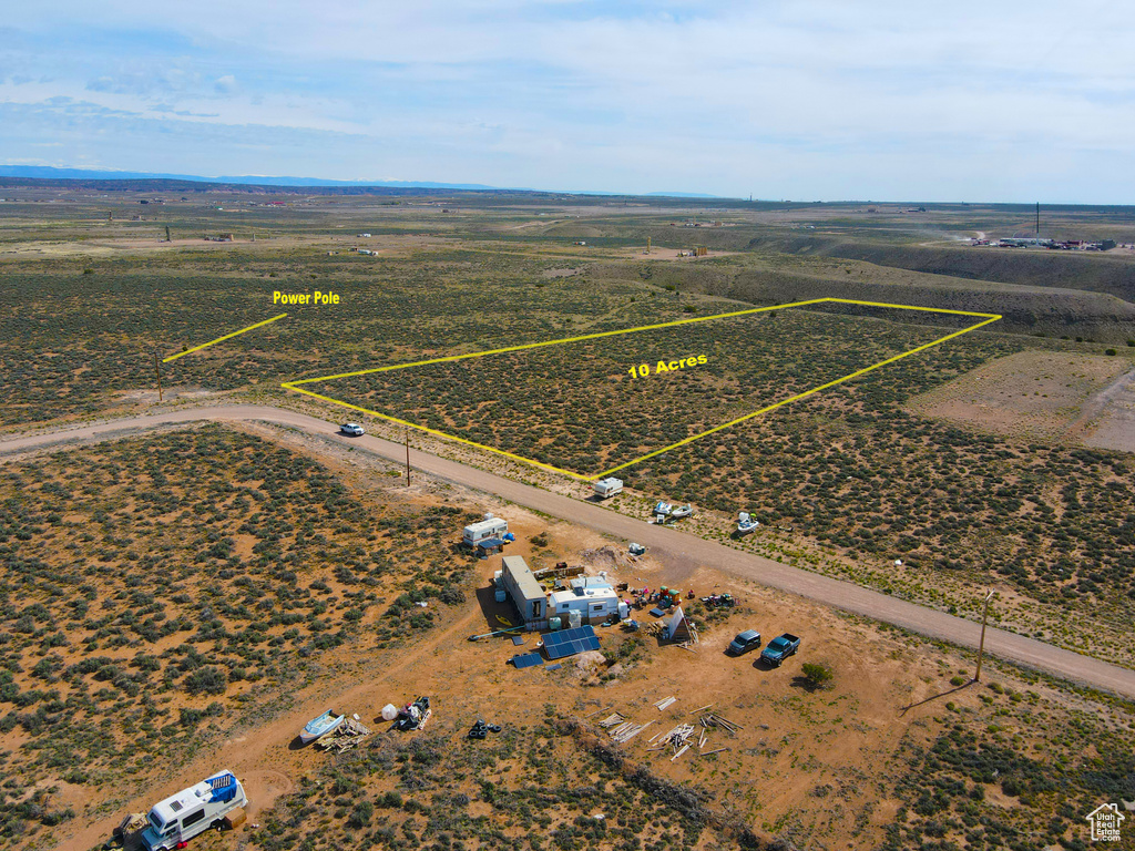 Aerial view with a rural view