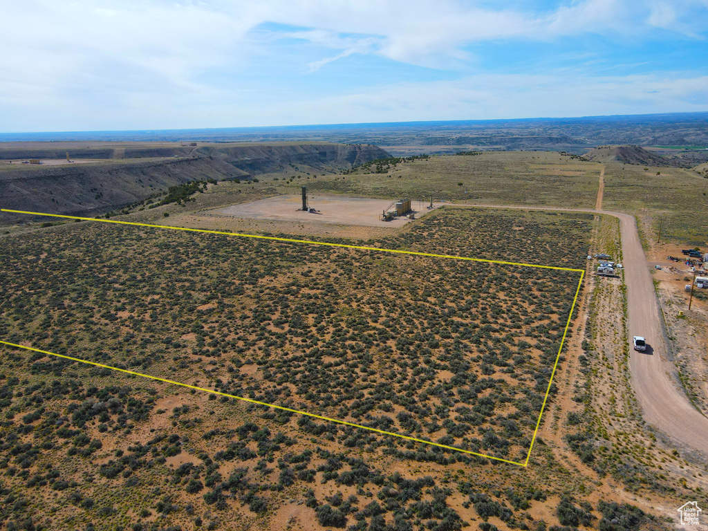Aerial view featuring a rural view