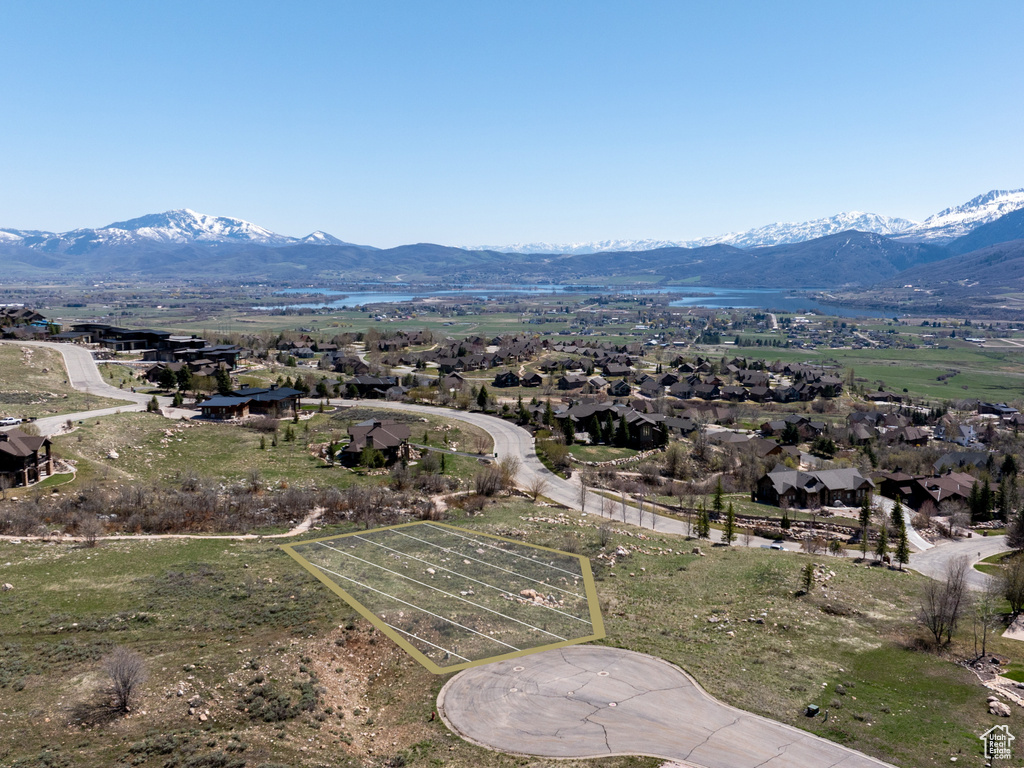 Bird's eye view featuring a mountain view