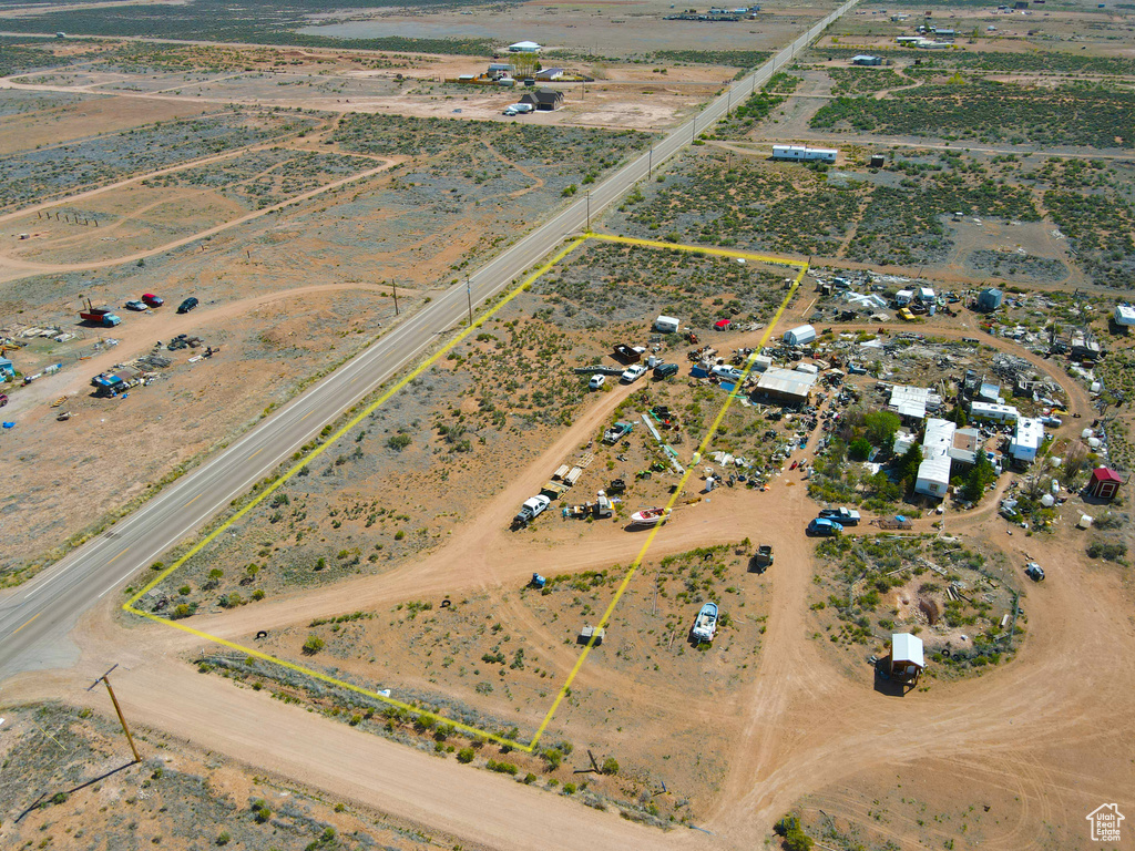 Aerial view of property's location with rural landscape and a desert landscape