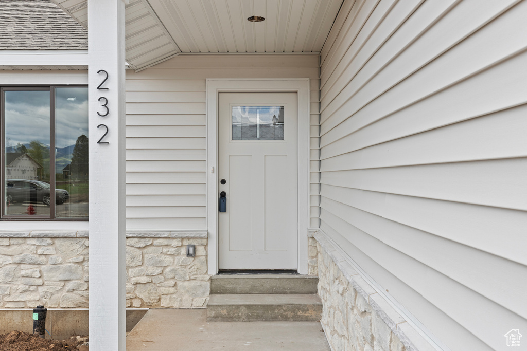 View of doorway to property