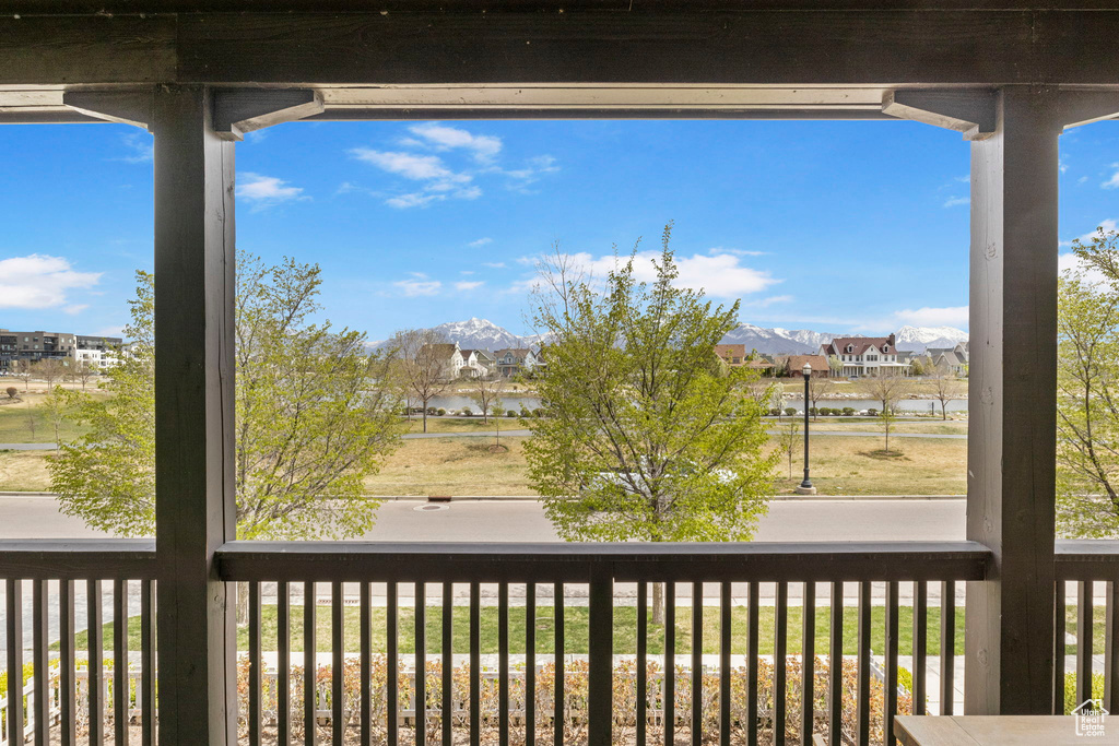 Exterior space featuring a residential view