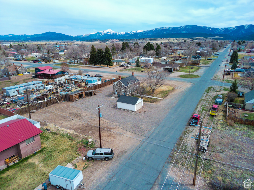 Bird's eye view featuring a mountain view