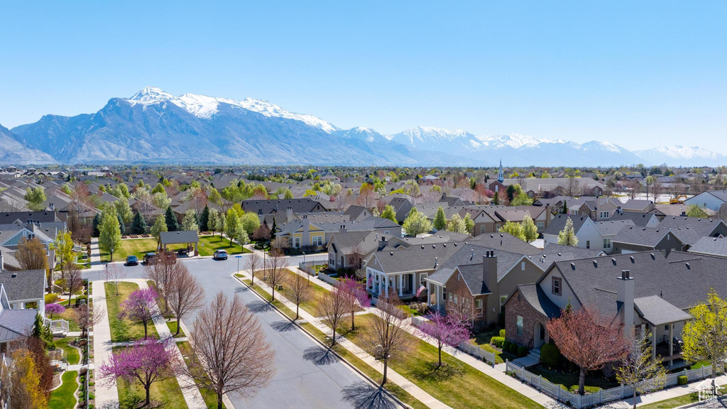 Mountain view with a residential view