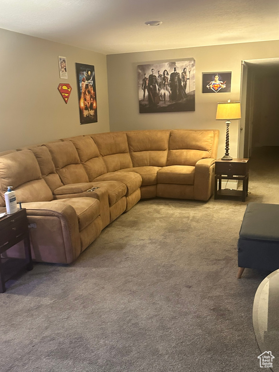View of carpeted living room