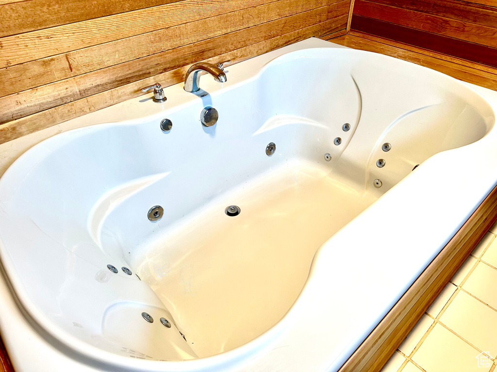 Bathroom with a whirlpool tub