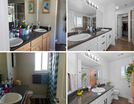 Bathroom with a sink and toilet