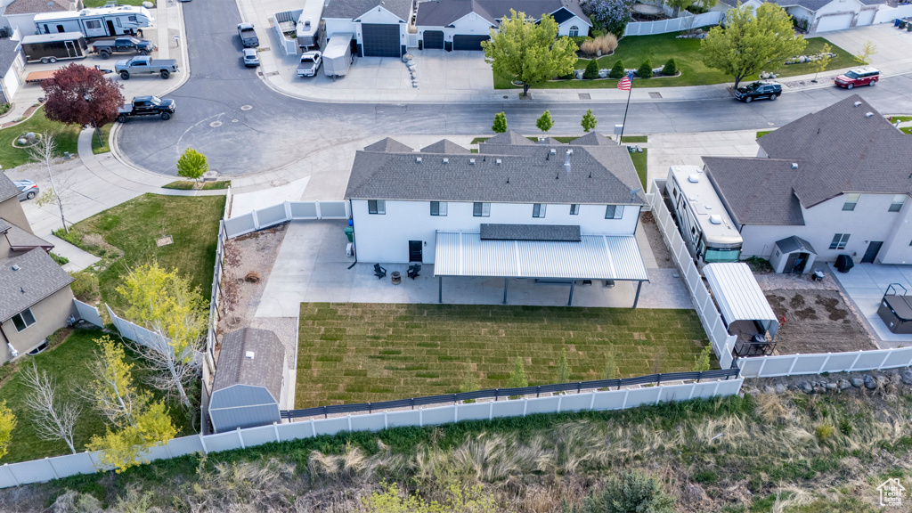 Drone / aerial view featuring a residential view