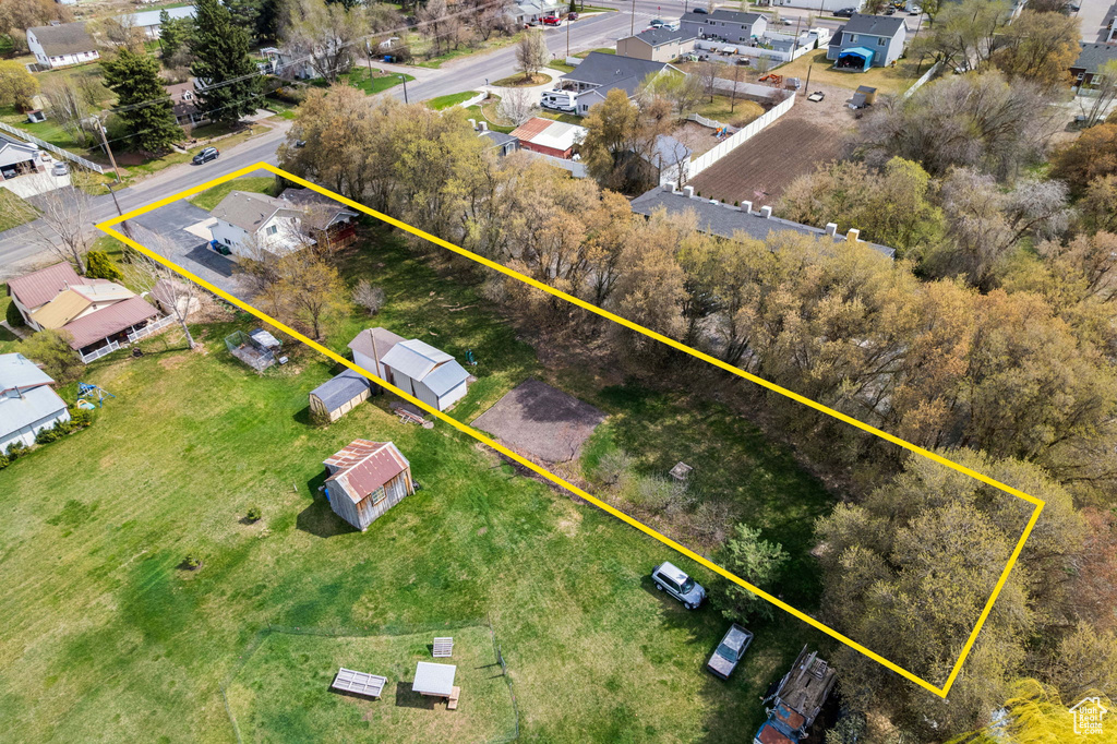 Aerial view with a residential view