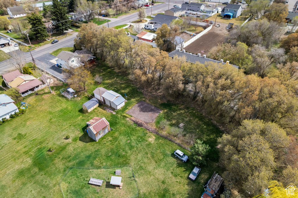 Drone / aerial view with a residential view