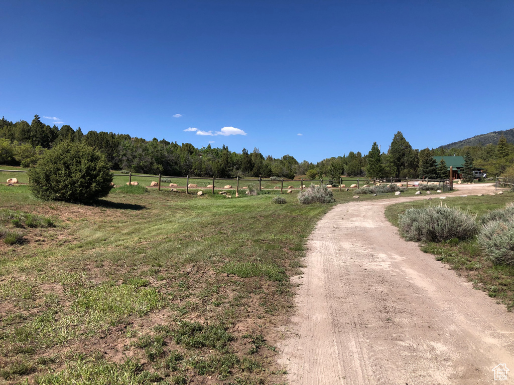 View of dirt / gravel road featuring a rural view
