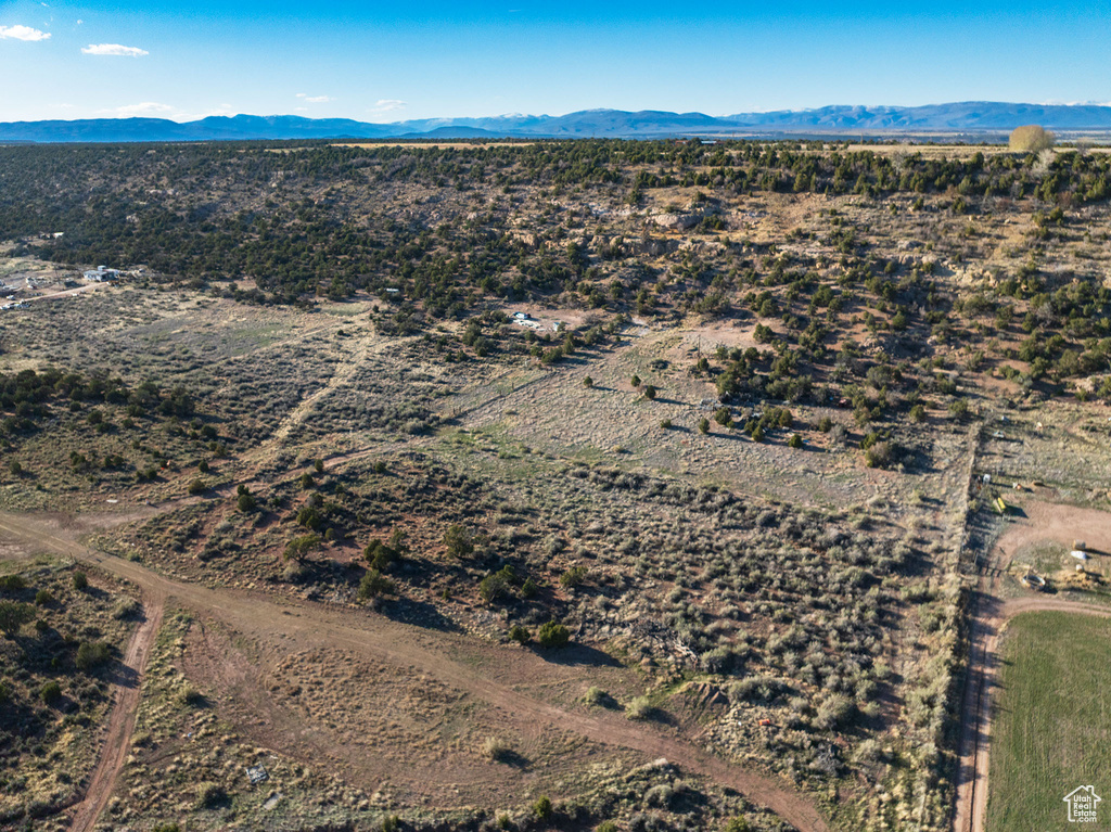 Aerial view with a mountain view, a rural view, and a desert view
