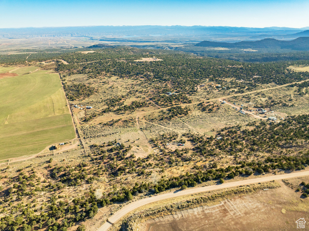 Bird's eye view with a mountain view and a rural view
