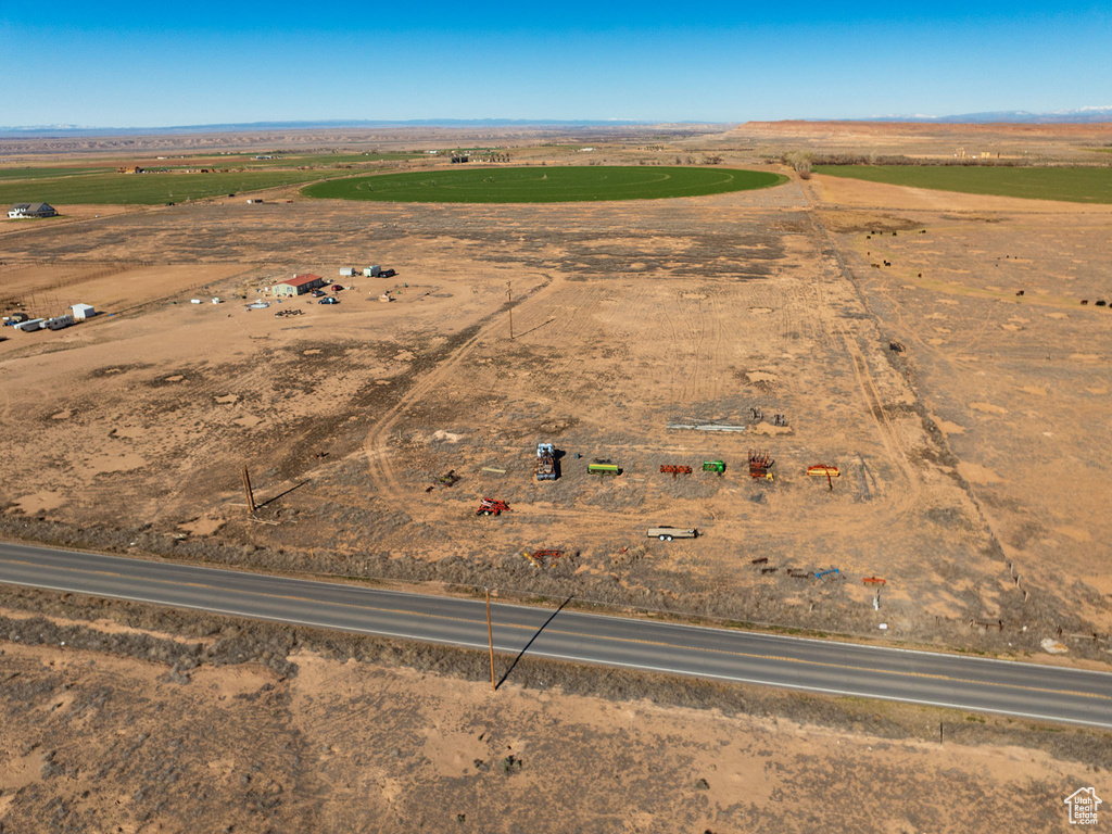Aerial view with a rural view