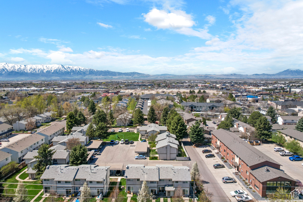 Aerial view with a mountain view and a residential view