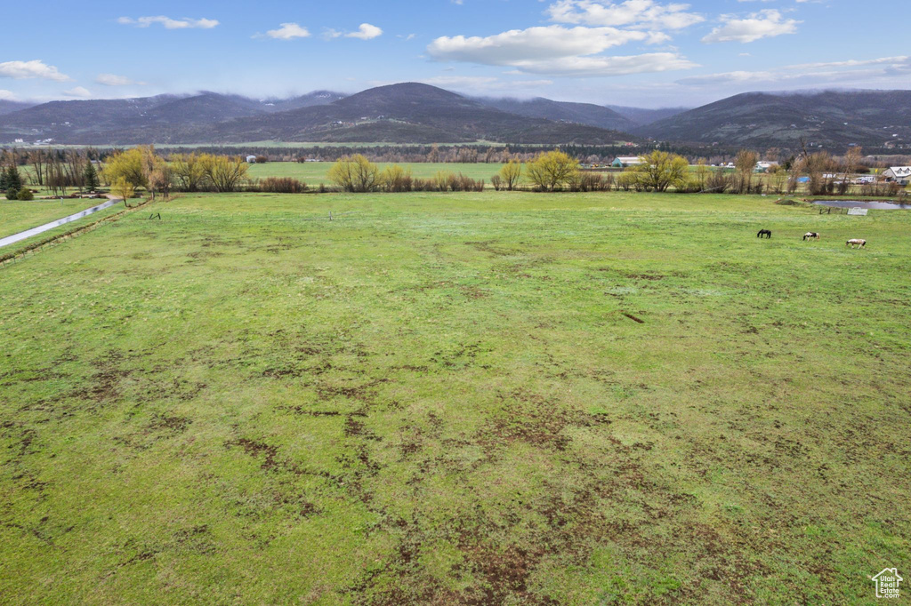 Mountain view featuring a rural view