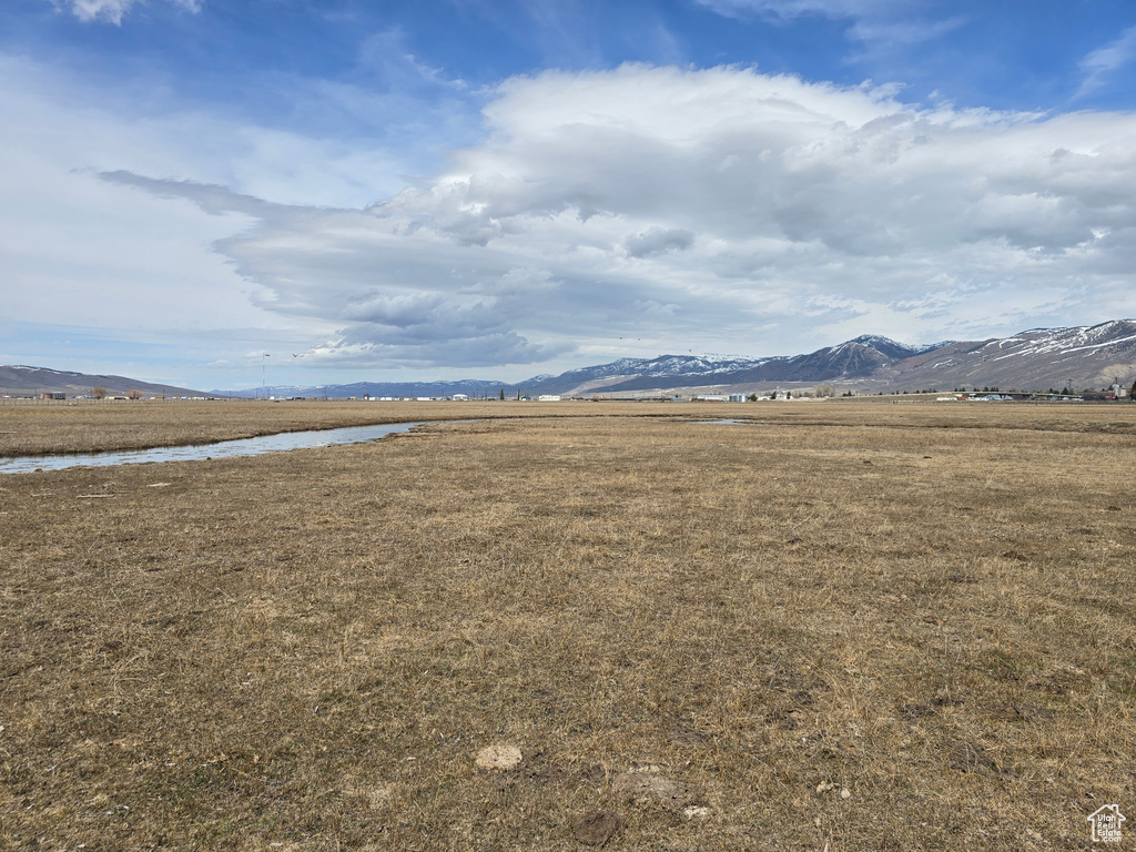 View of mountain feature with a rural view