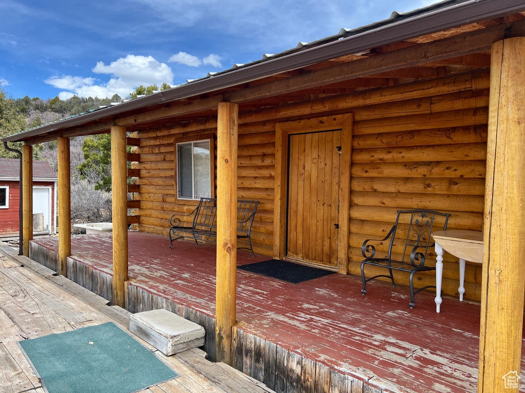 View of wooden terrace