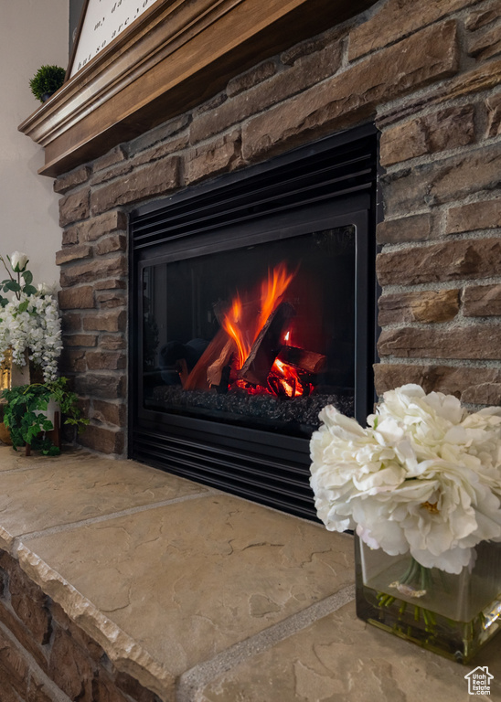 Room details with a fireplace