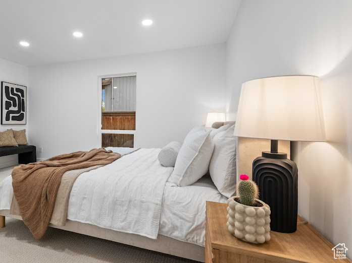 Bedroom with recessed lighting